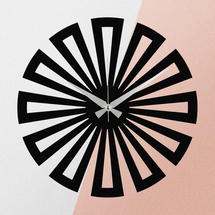 Wallity Enzoclock - S003 Reloj de Pared Decorativo de Metal Negro Wallity Enzoclock - S003 Reloj de Pared Decorativo de Metal Negro